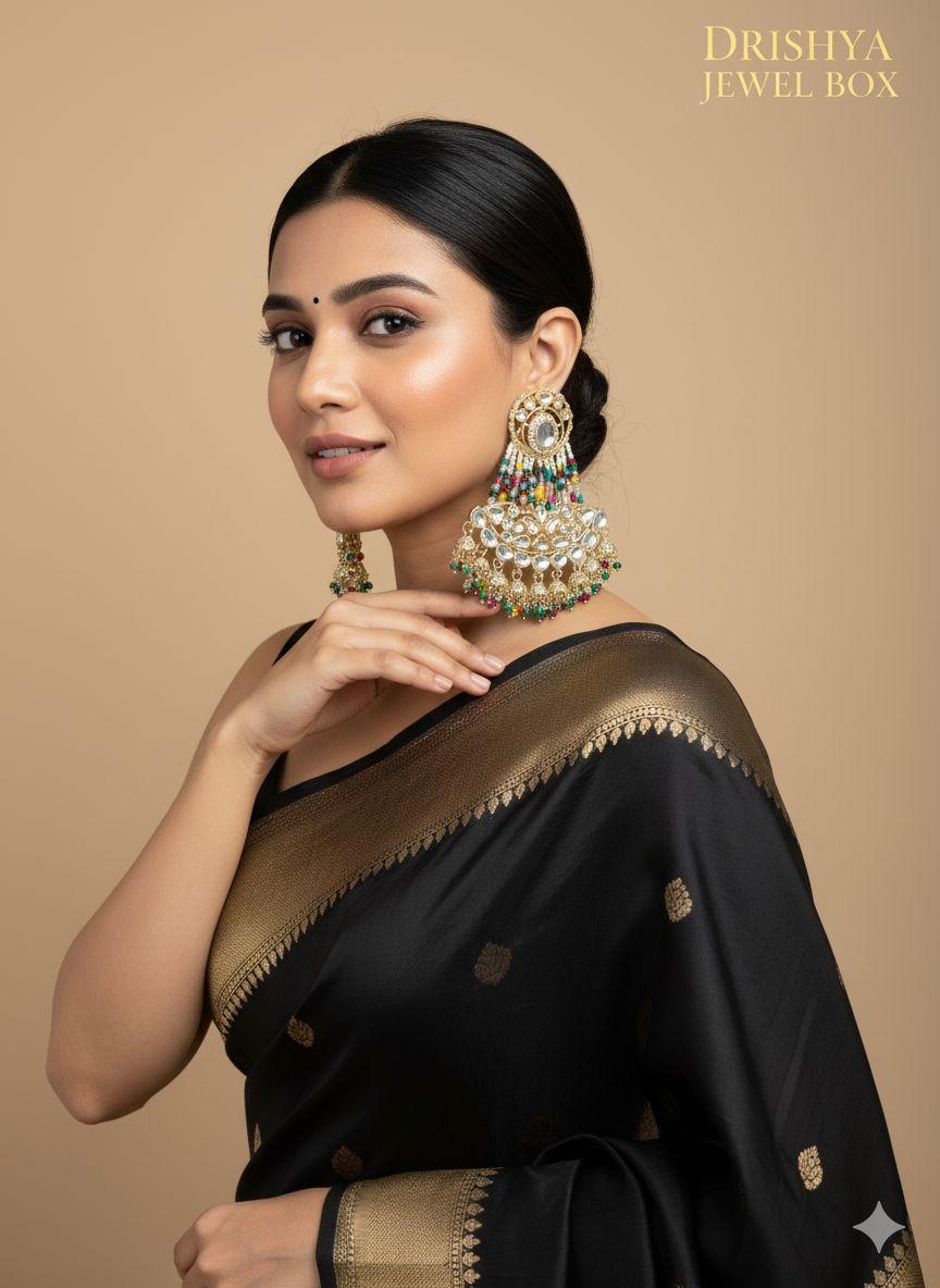 Heavy multicolor earrings